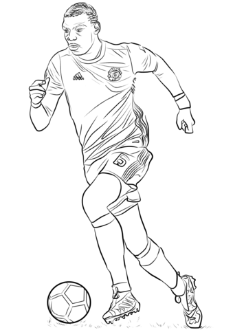 Paul pogba coloring page free printable coloring pages