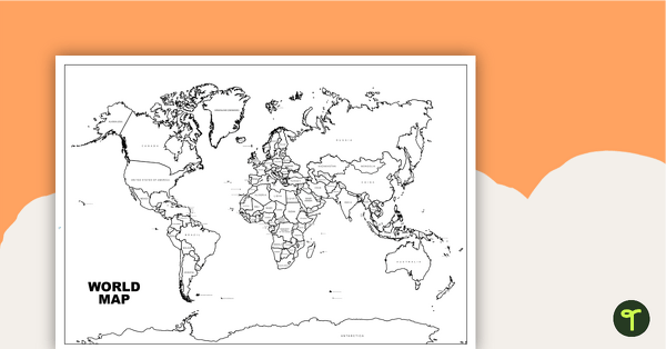 World map with countries