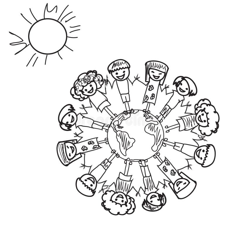 Map kids monochrome stock illustrations â map kids monochrome stock illustrations vectors clipart
