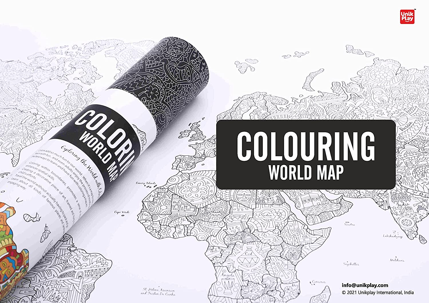 Colourg world map all ages â edu toys