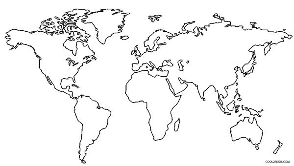 Printable world map coloring page for kids coolbkids world map coloring page world map printable world map tattoos