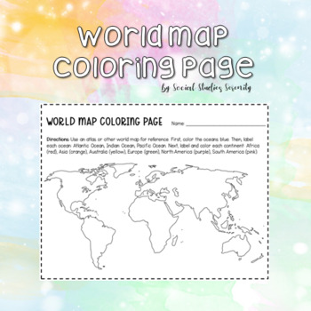 World map coloring tpt