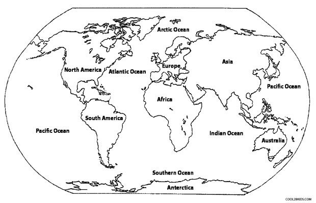 Printable world map coloring page for kids coolbkids world map coloring page world map printable free printable world map