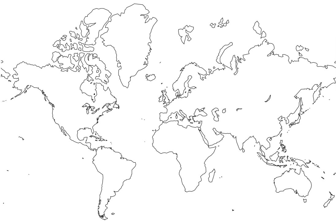 Free printable world map coloring pages for kids