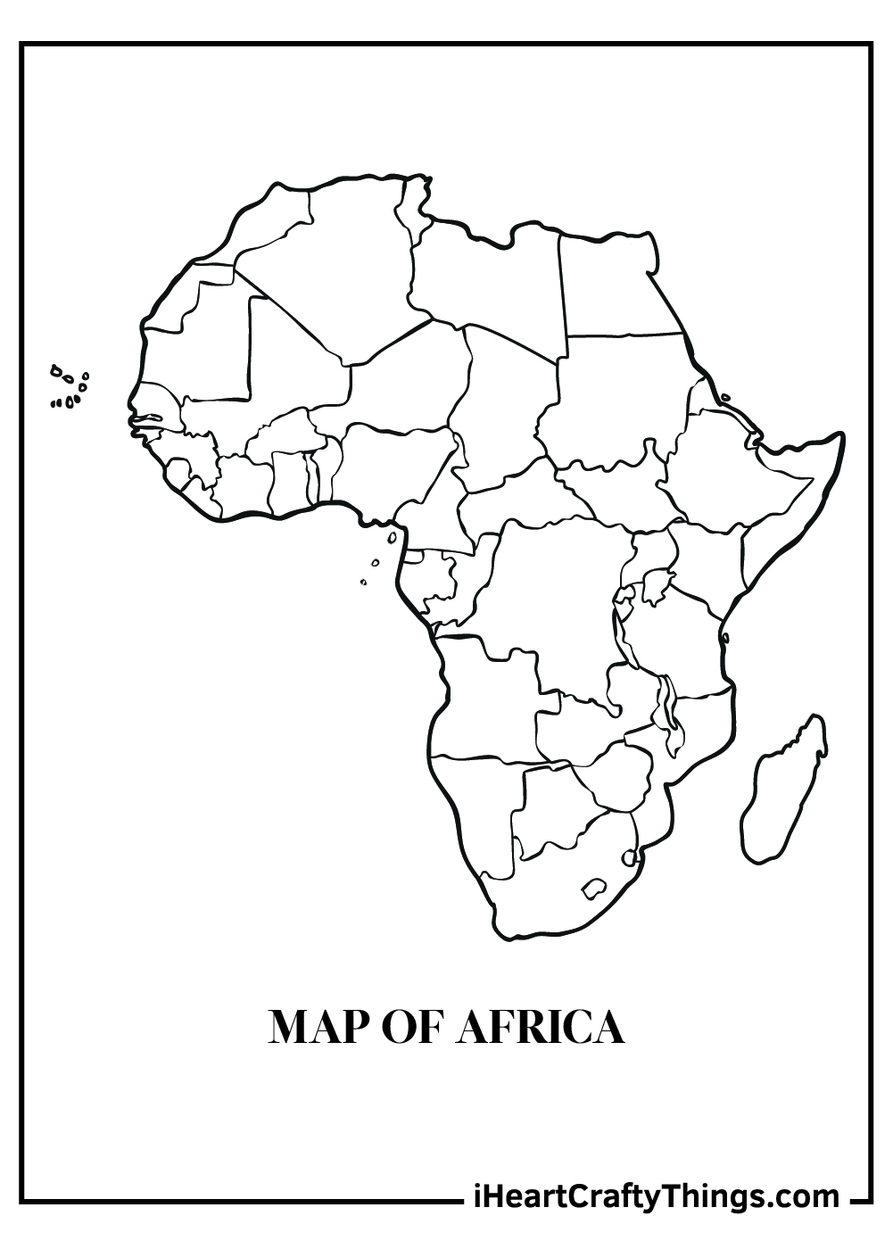 World map coloring pages free printables