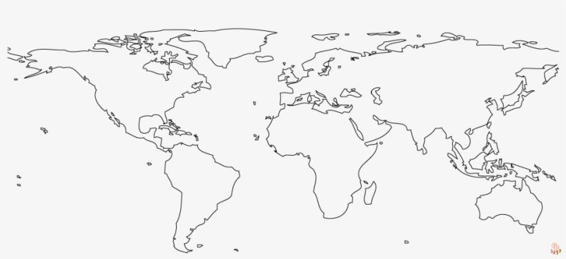 Explore the world with free world map coloring pages
