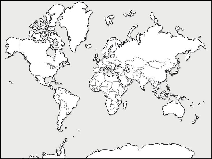 Pretty image of world map coloring page