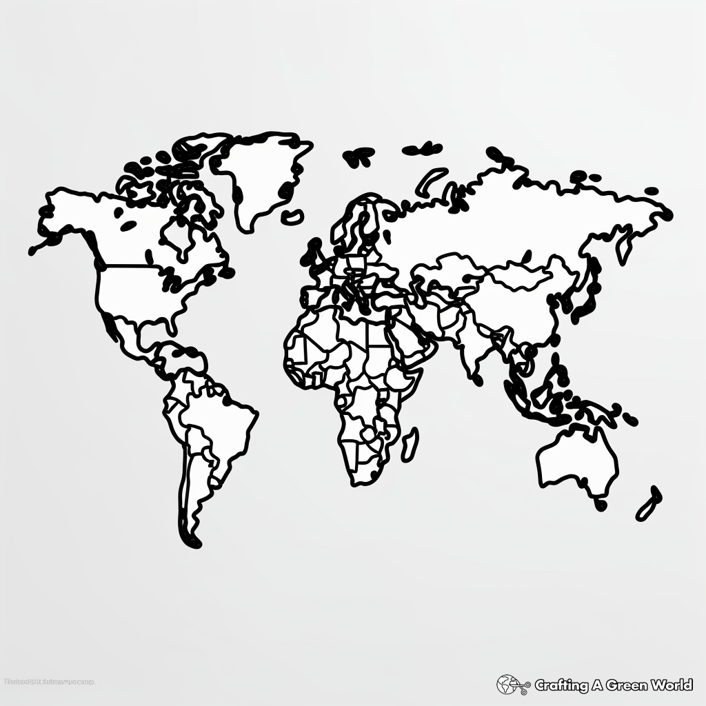 World map coloring pages
