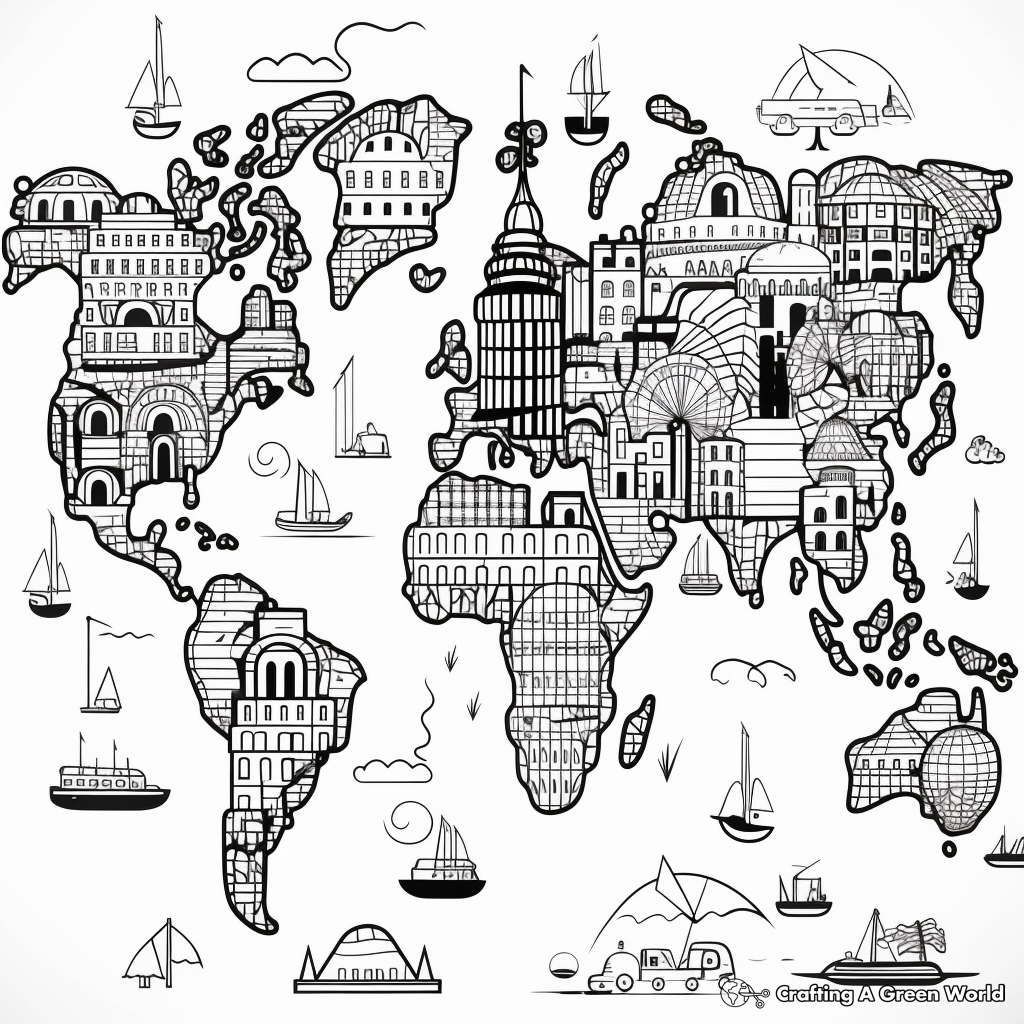 Map coloring pages