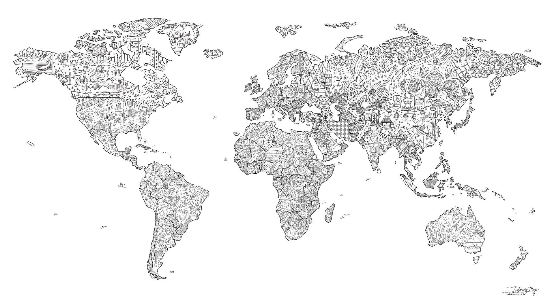 Buy awesome maps colouring map â the chart map shop