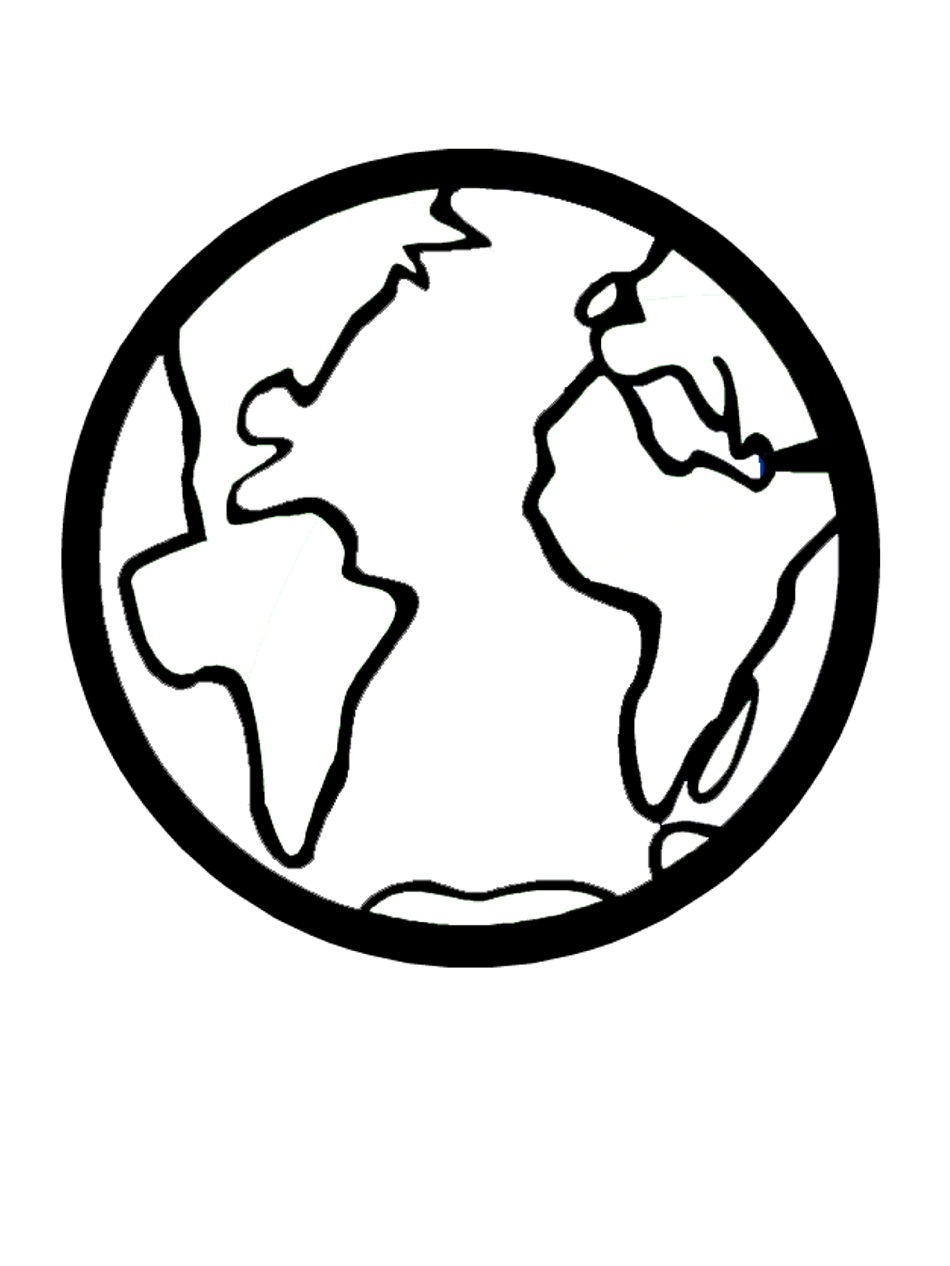 Free printable earth coloring pages for kids