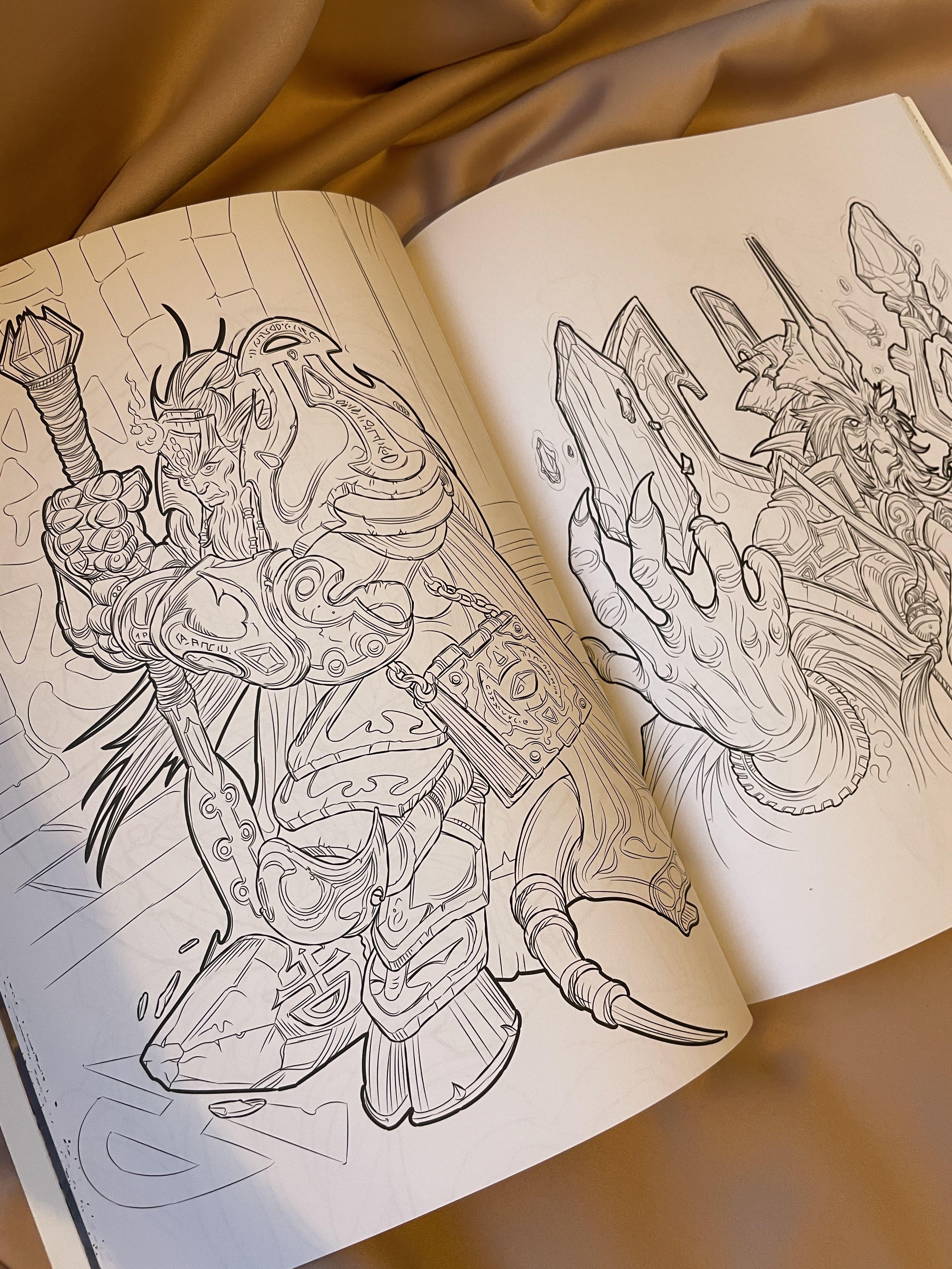 World of warcraft an adult coloring book new hobbies toys stationery craft art prints on