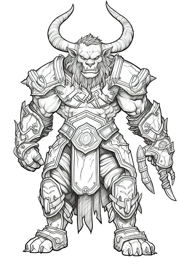 Minotaur coloring stock illustrations â minotaur coloring stock illustrations vectors clipart