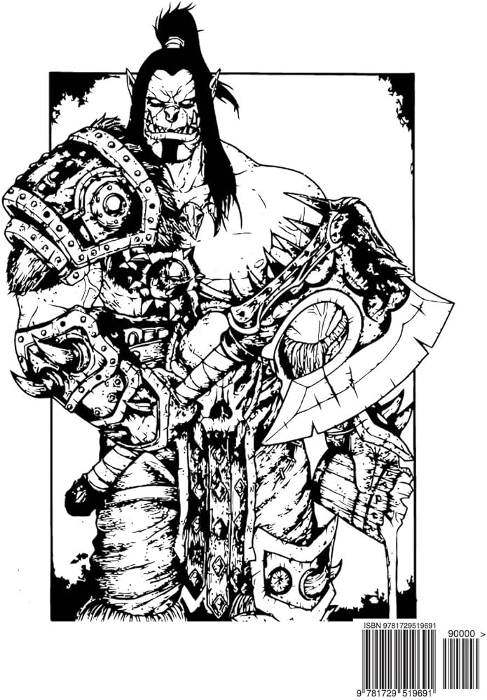 Warcraft coloring book coloring book for kids and adults activity book with fun easy and relaxing coloring pages by