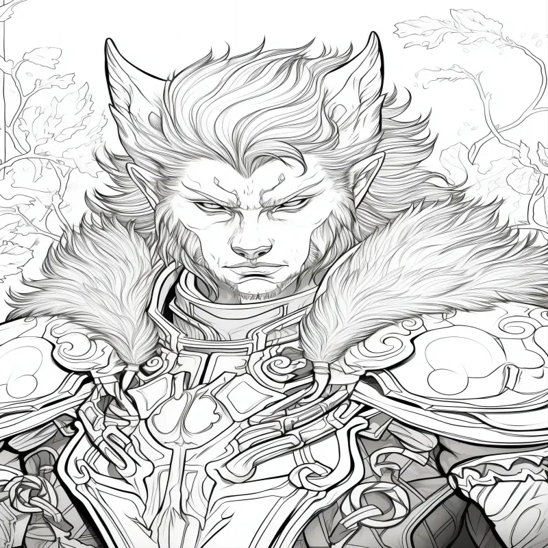 Thickened pages human beast theme coloring book adult