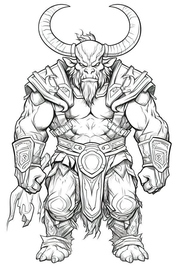 Minotaur coloring stock illustrations â minotaur coloring stock illustrations vectors clipart