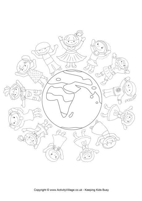 World thinking day mandala coloring crafts and worksheets for preschooltoddler and kindergarten