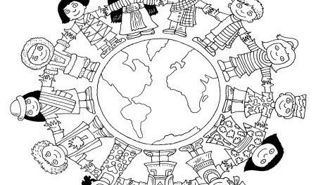 Children of the world coloring crafts and worksheets for preschooltoddler and kindergarten world thinking day world peace day color