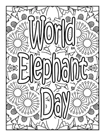 Premium vector international day quotes coloring pages for kids and adults to print
