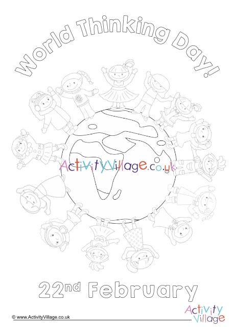 World thinking day louring page