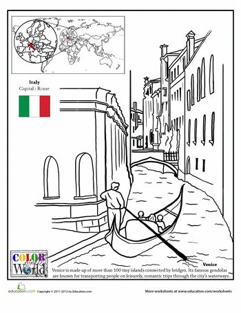 Color the world venice italy for kids world thinking day venice
