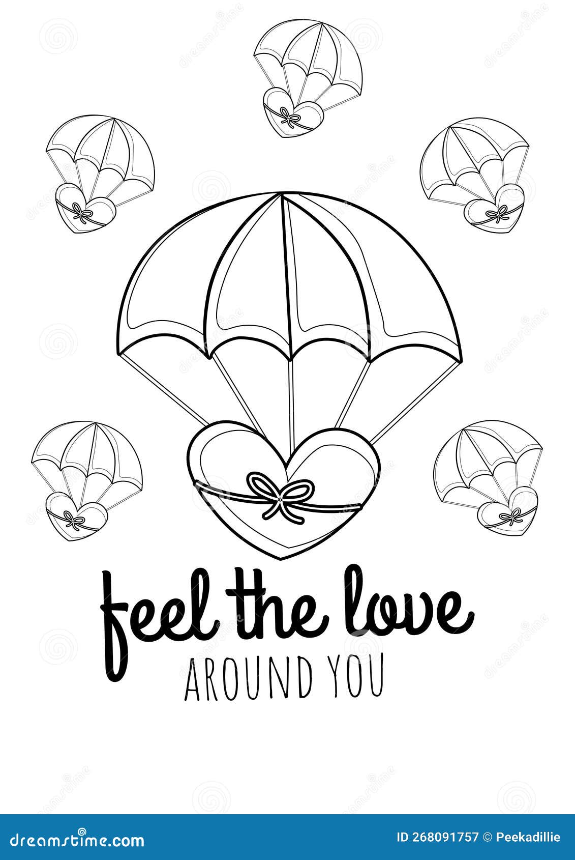 Heart balloon valentines day coloring pages a for kids and adult stock illustration