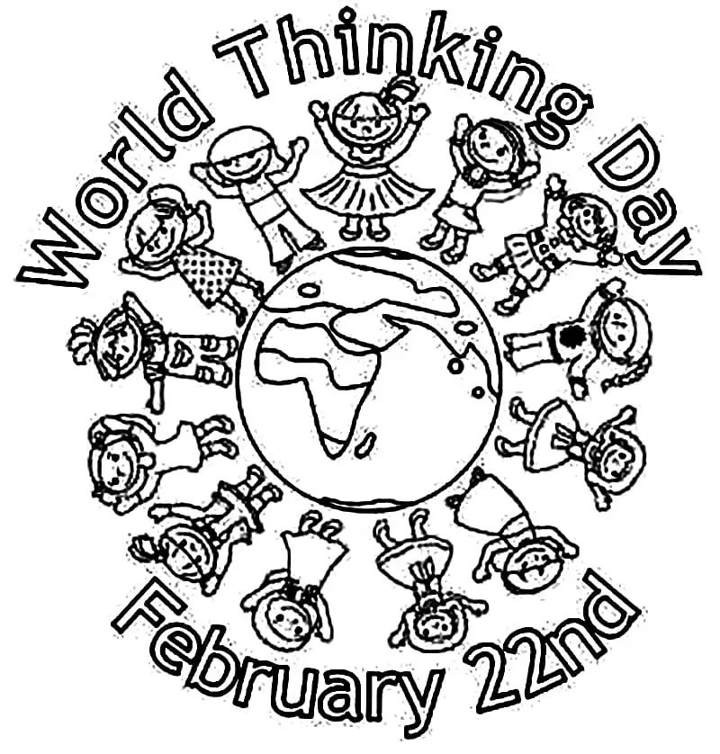 World thinking day malvorlagen