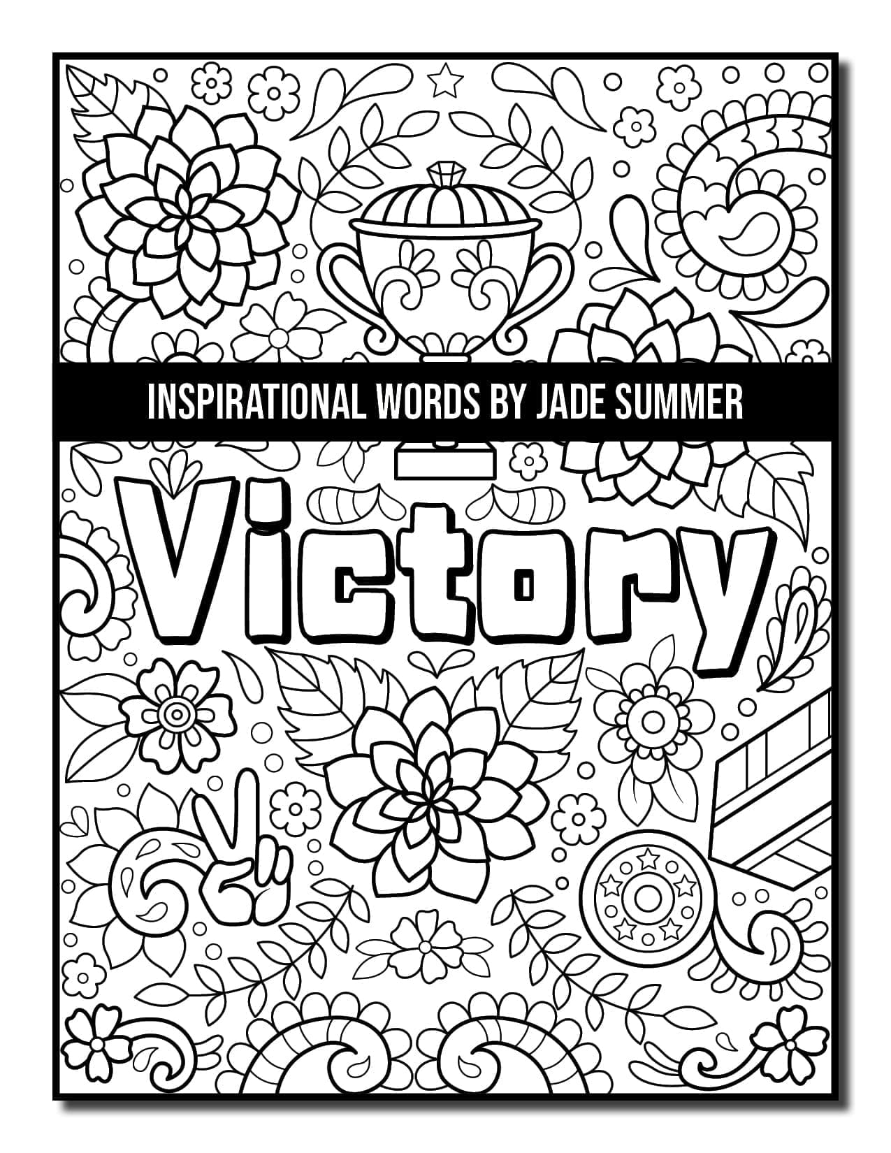 Inspirational words coloring book jade summer