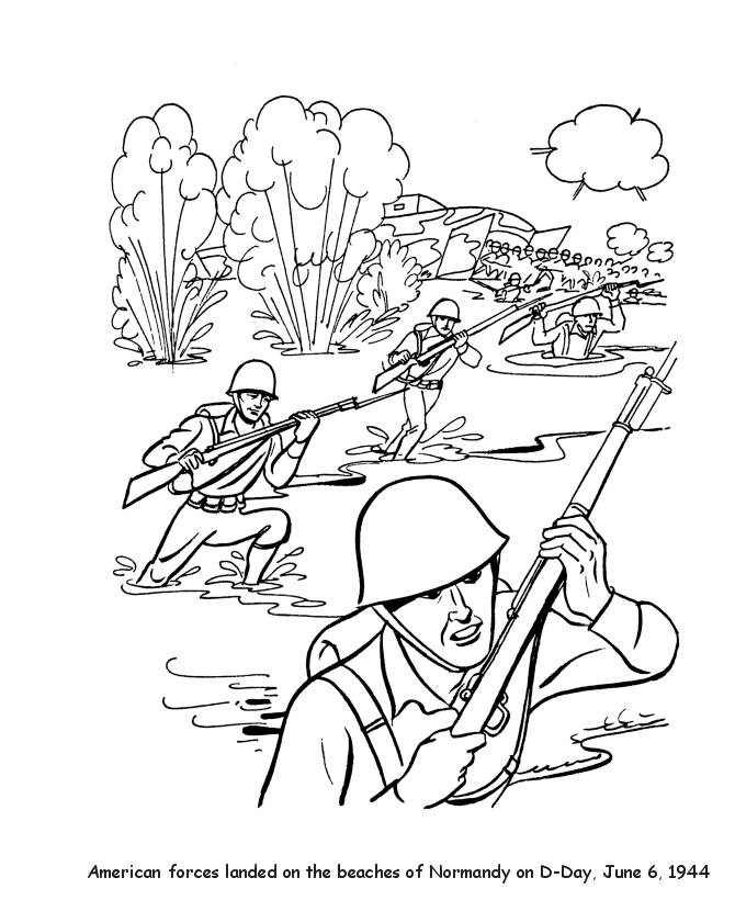 Lives were lost during the invasion veterans day coloring page coloring pages color wars