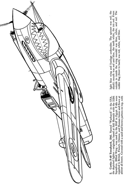 Airplanes of the second world war coloring book â miller pads paper