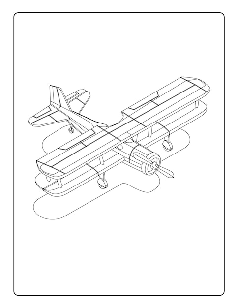 World war plane coloring page free printable