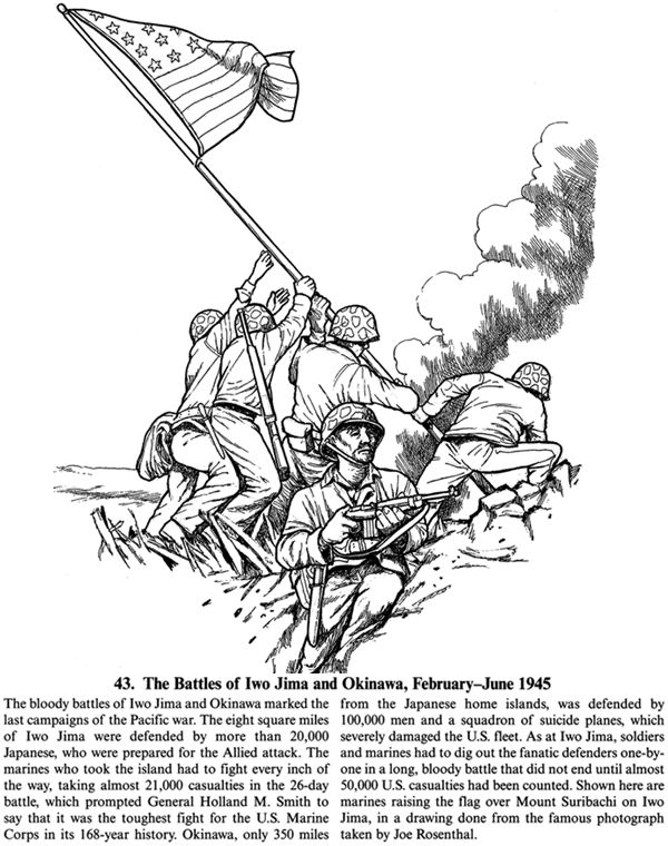 Story of world war ii coloring book â miller pads paper
