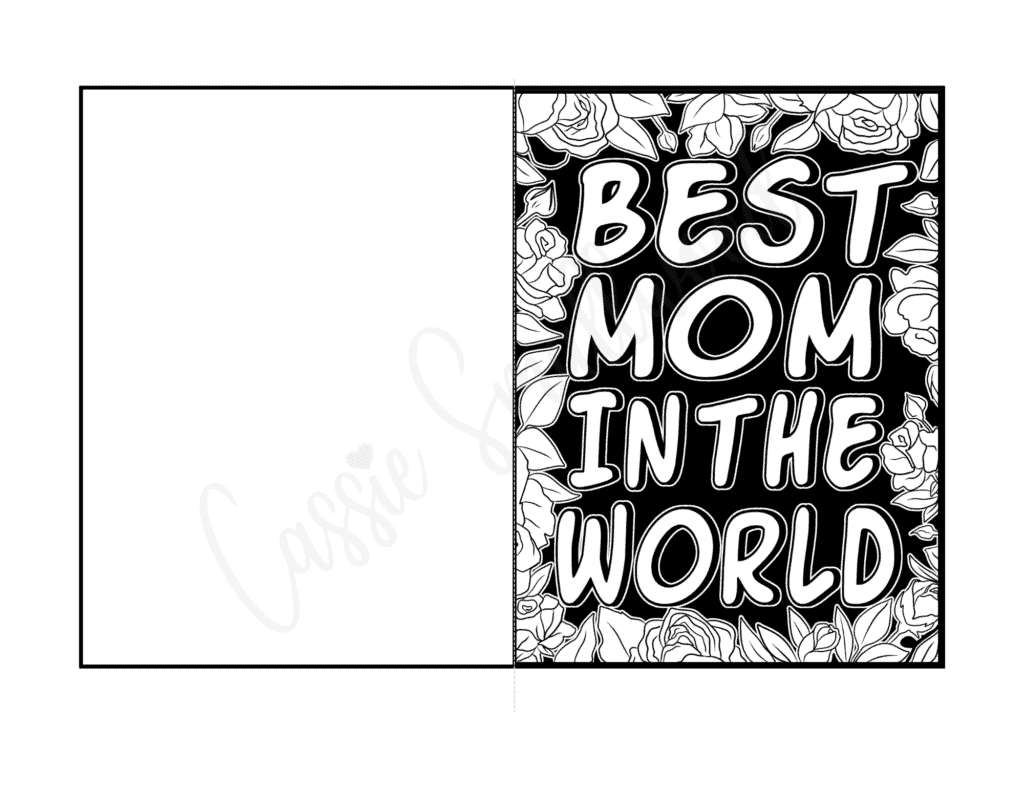 Unique printable mothers day cards to color pdf