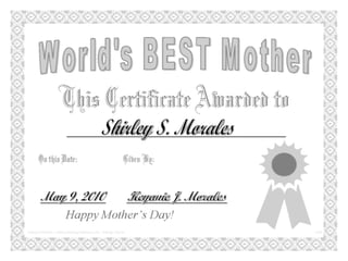 Happy mothers day ppt