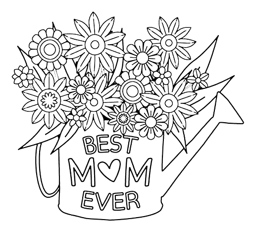 Mothers day coloring pages printable for free download