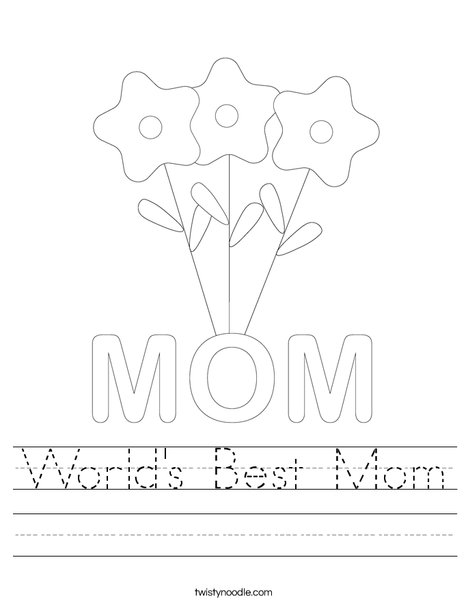 Worlds best mom worksheet