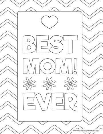 Mothers day coloring pages printable mrs merry