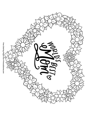 Worlds best mom coloring page â free printable pdf from