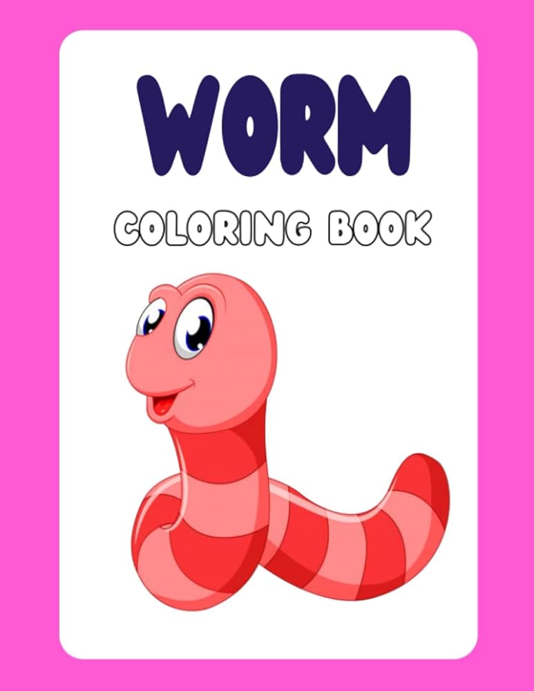 Worm coloring book coloring pages for by color arima