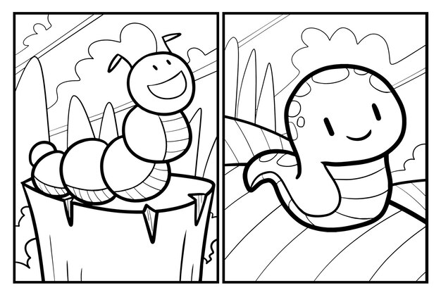 Page worm coloring pages images