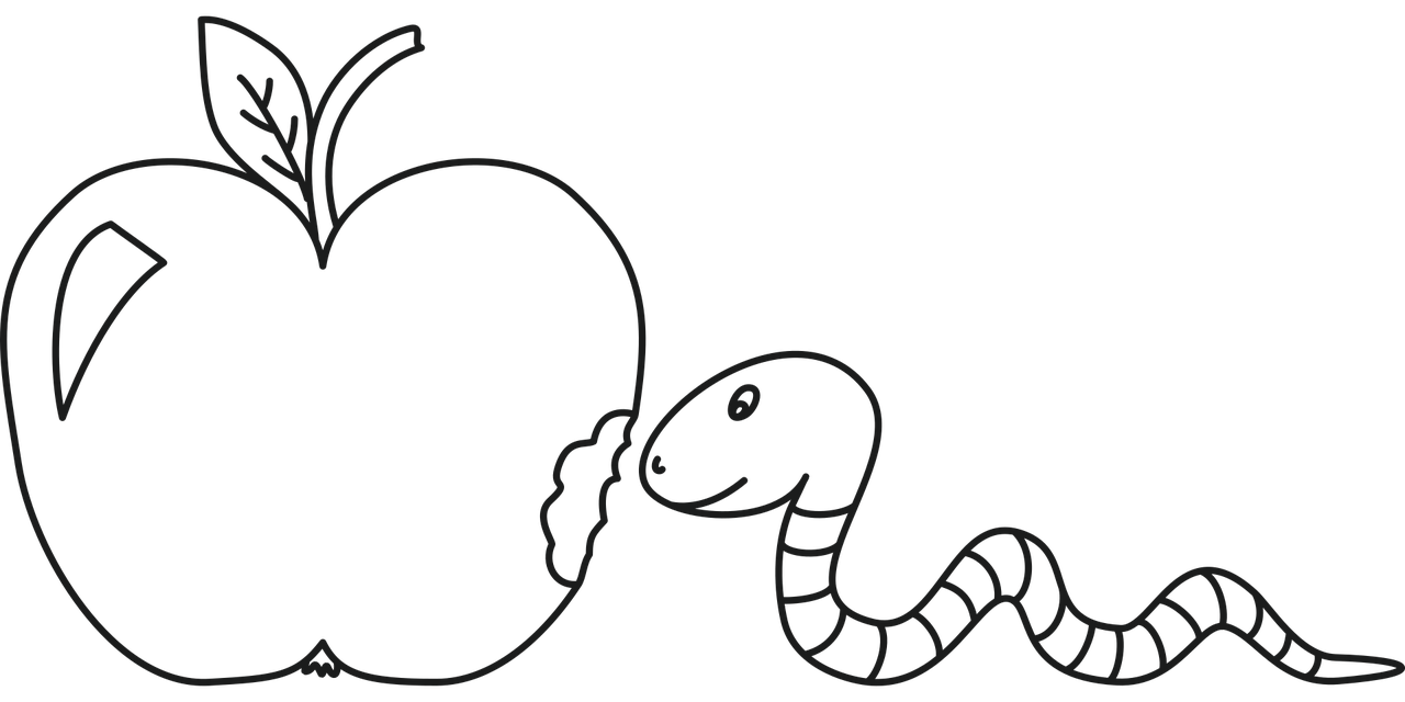 Download coloring picture color in worm royalty