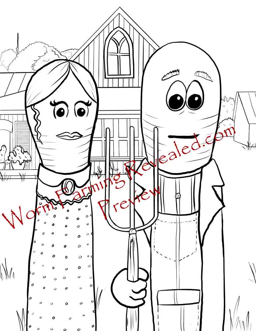 Worm coloring pages