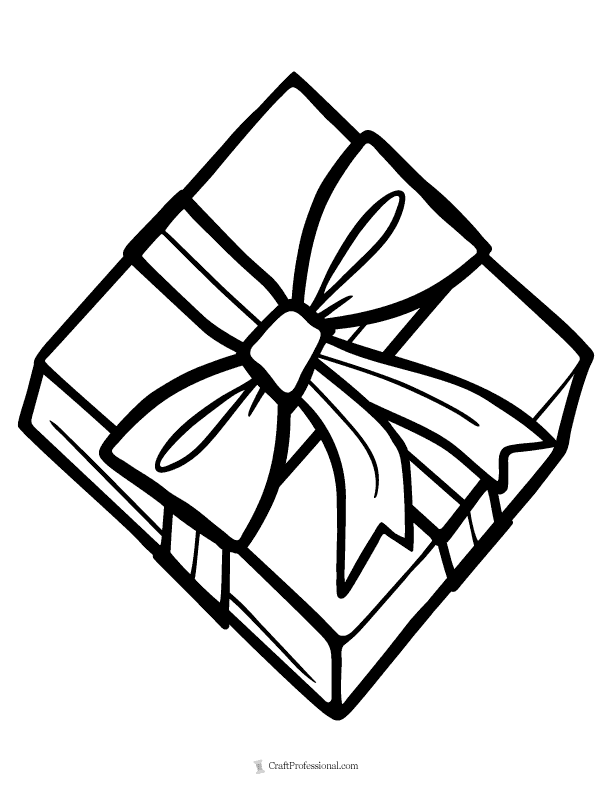 Christmas gift coloring pages