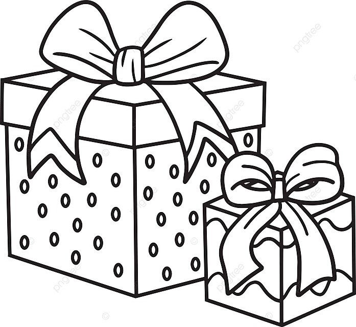 Gifts isolated coloring page for kids design silhouette coloring vector ring drawing kid drawing color drawing png and vector with transparent background for free download
