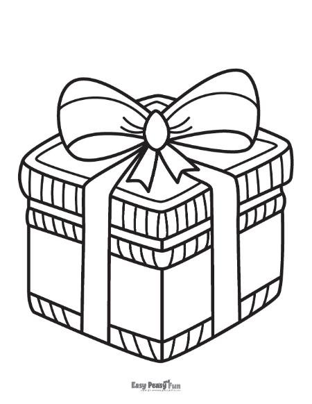Printable presents coloring pages