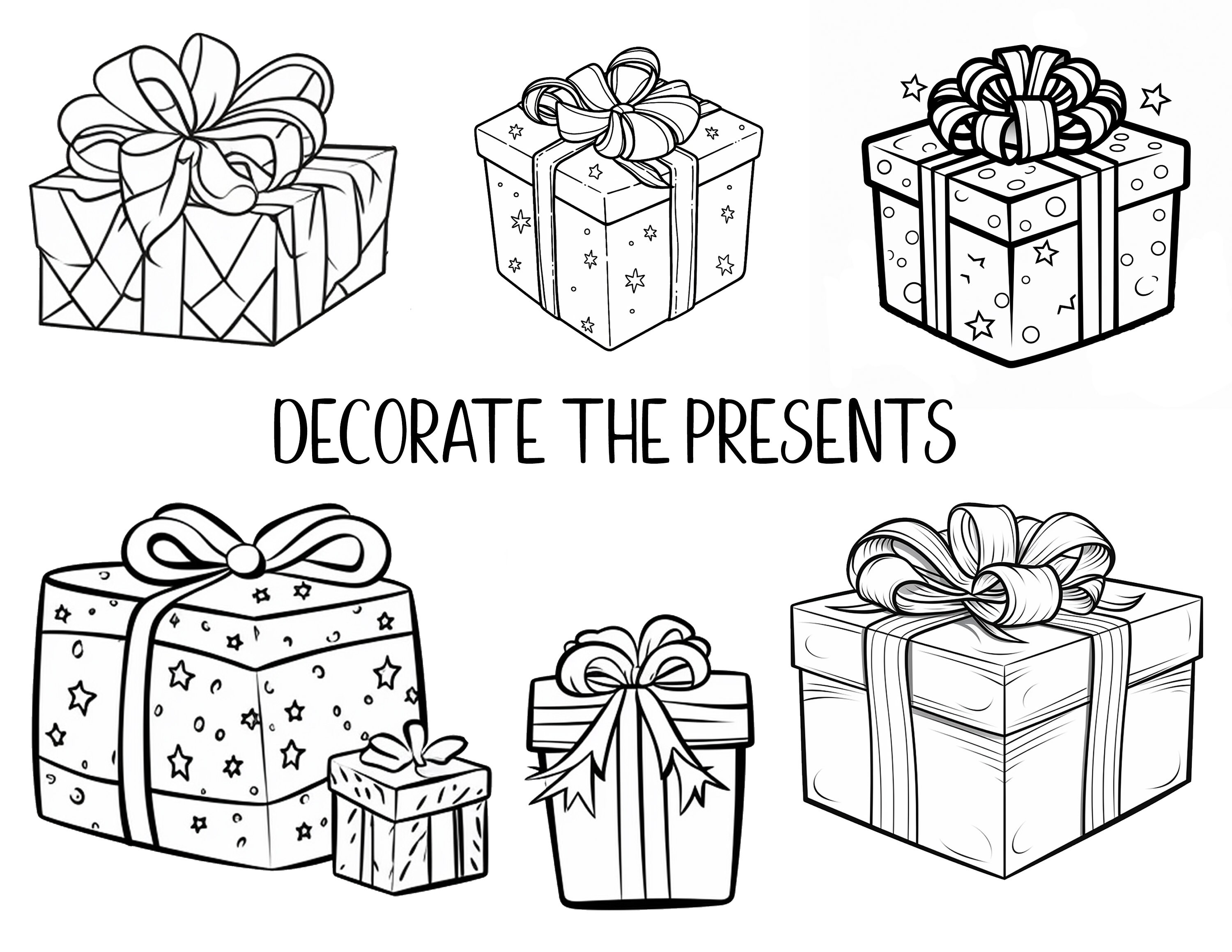 Printable christmas party activity sheets kids coloring pages word search counting sheet decorate a bookmark winter break instant download