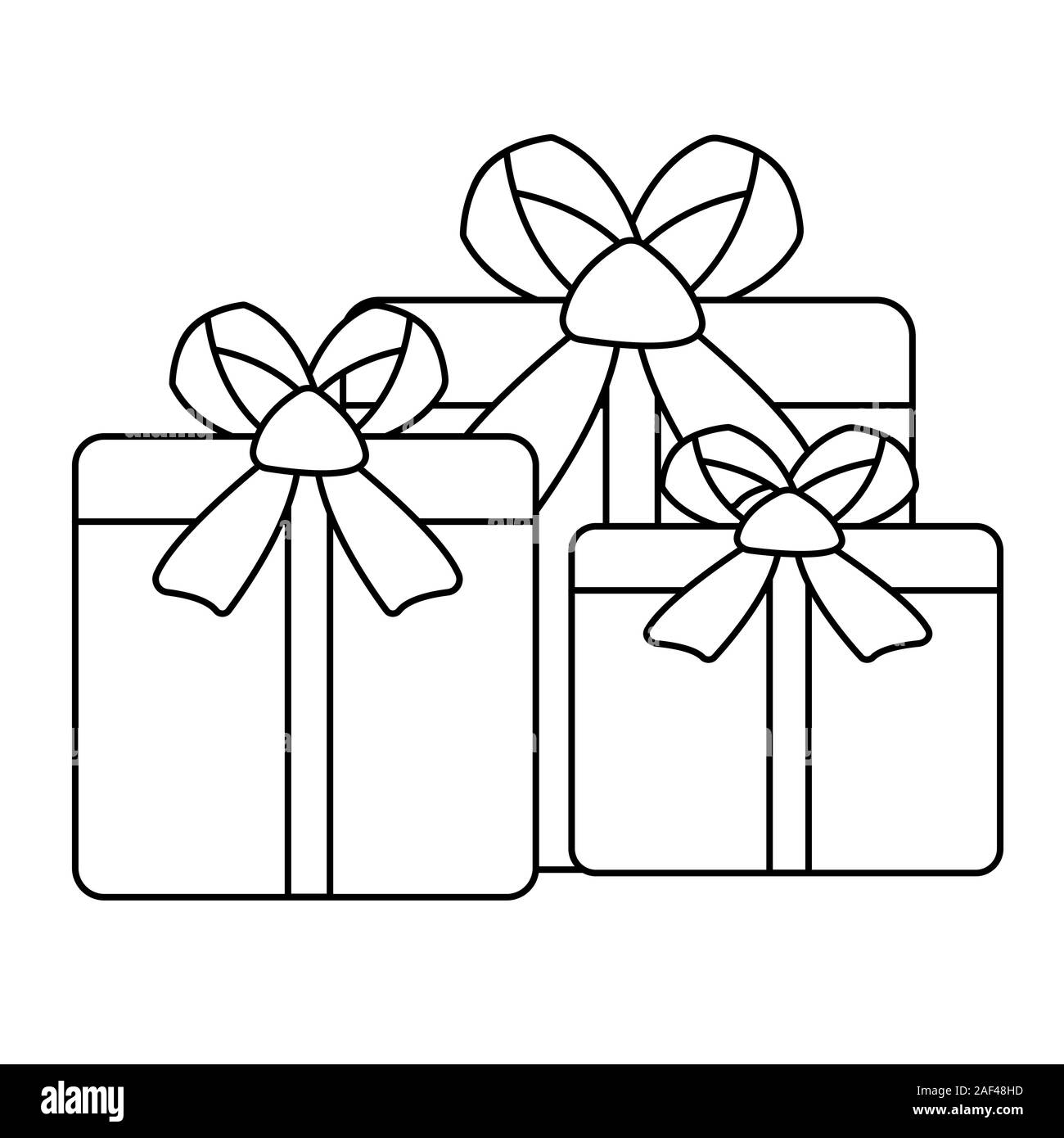 Wrapping presents black and white stock photos images