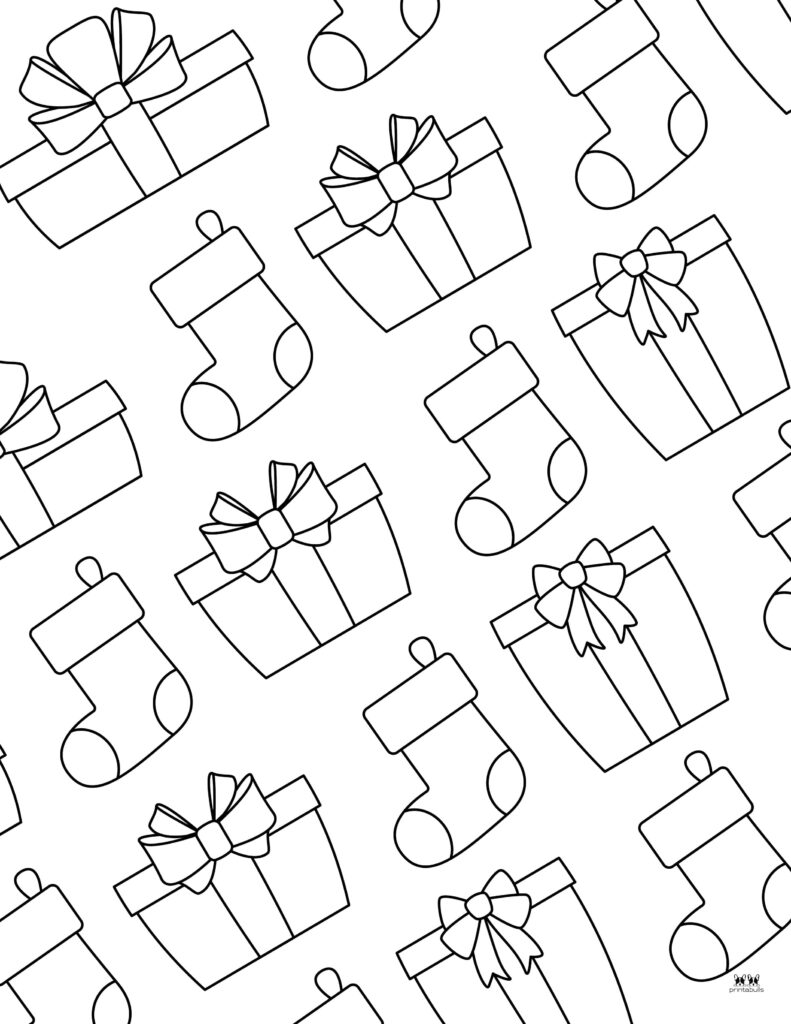 Christmas present coloring pages