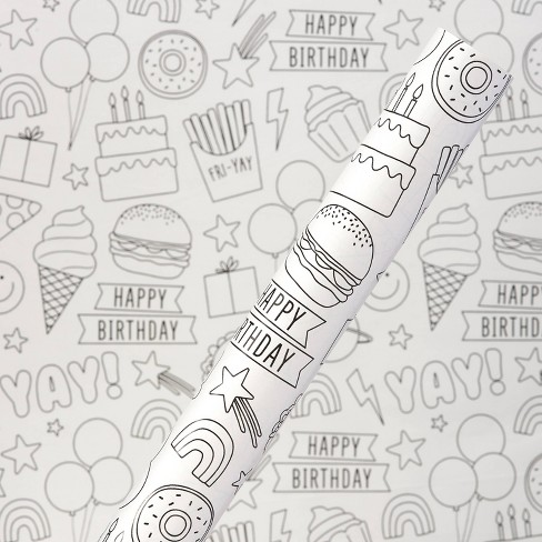 Kids color your own gift wrap