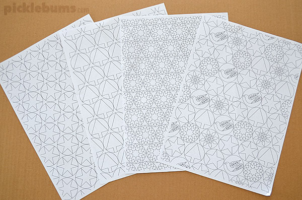 Colour your own christmas wrapping paper